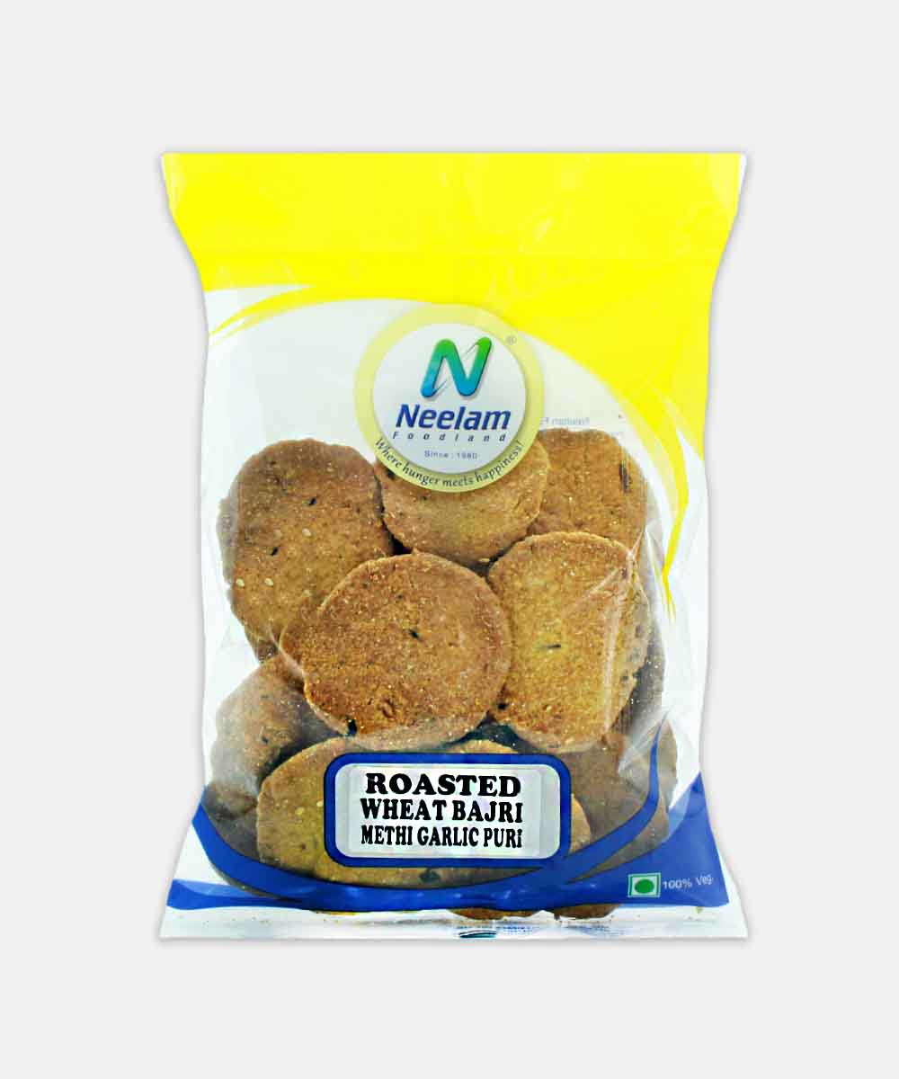 Roasted Wheat Bajra Methi Garlic Puri 200 Gm