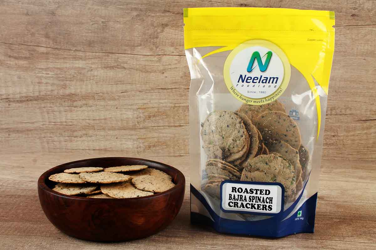 Roasted Bajra Spinach Cracker 100 Gm
