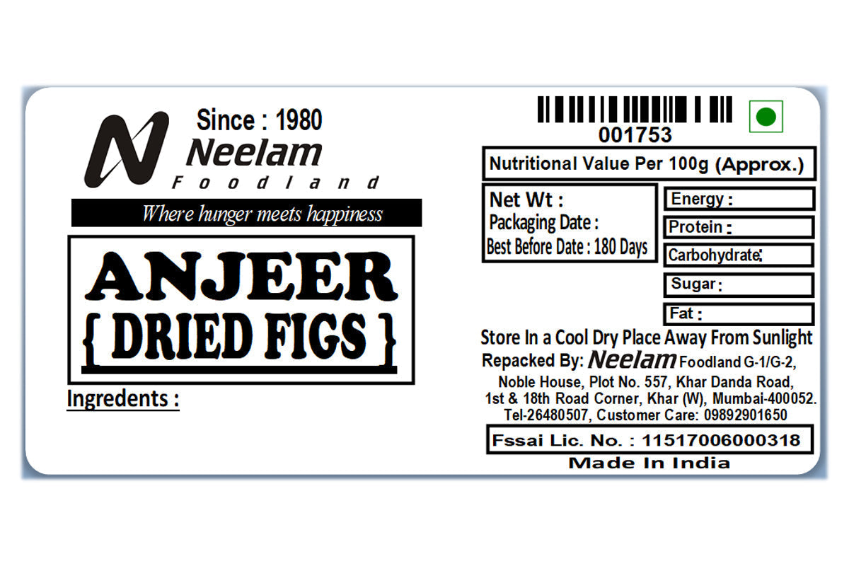 Anjeer Dried Figs 250 Gm