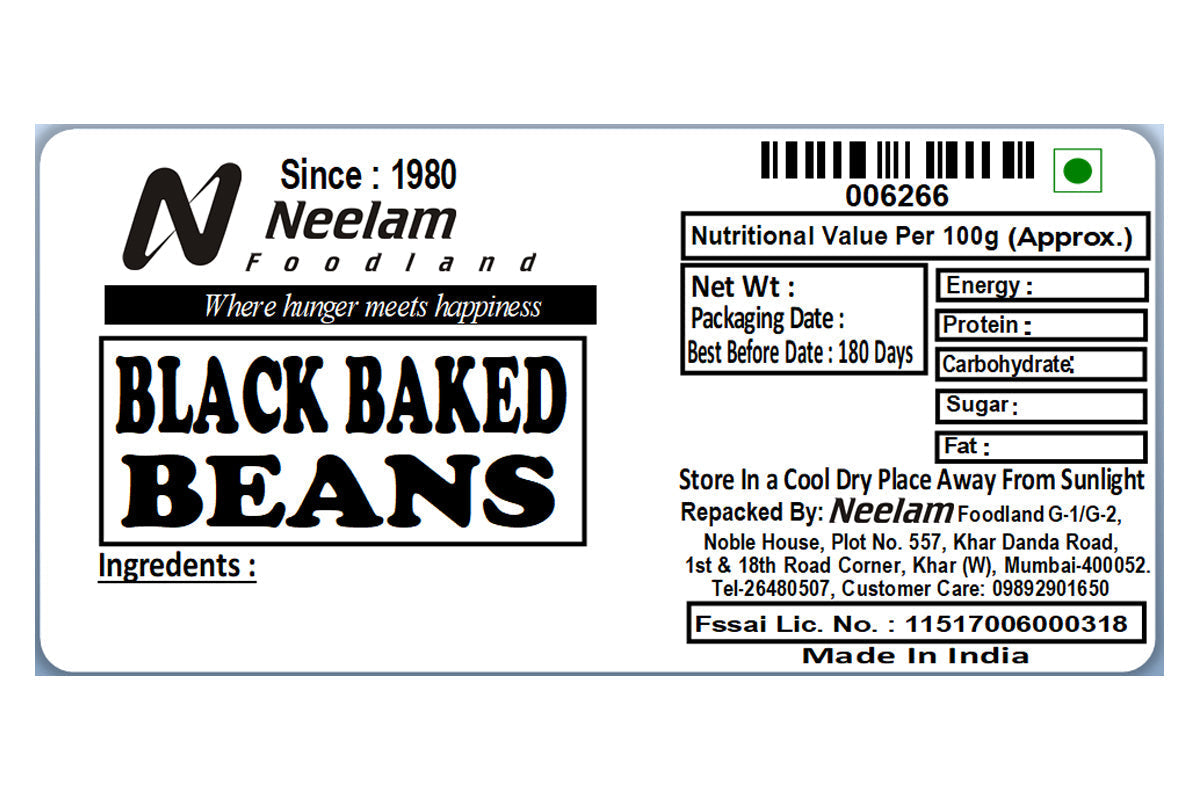 Black Turtle Beans/Black Beans 250 Gm