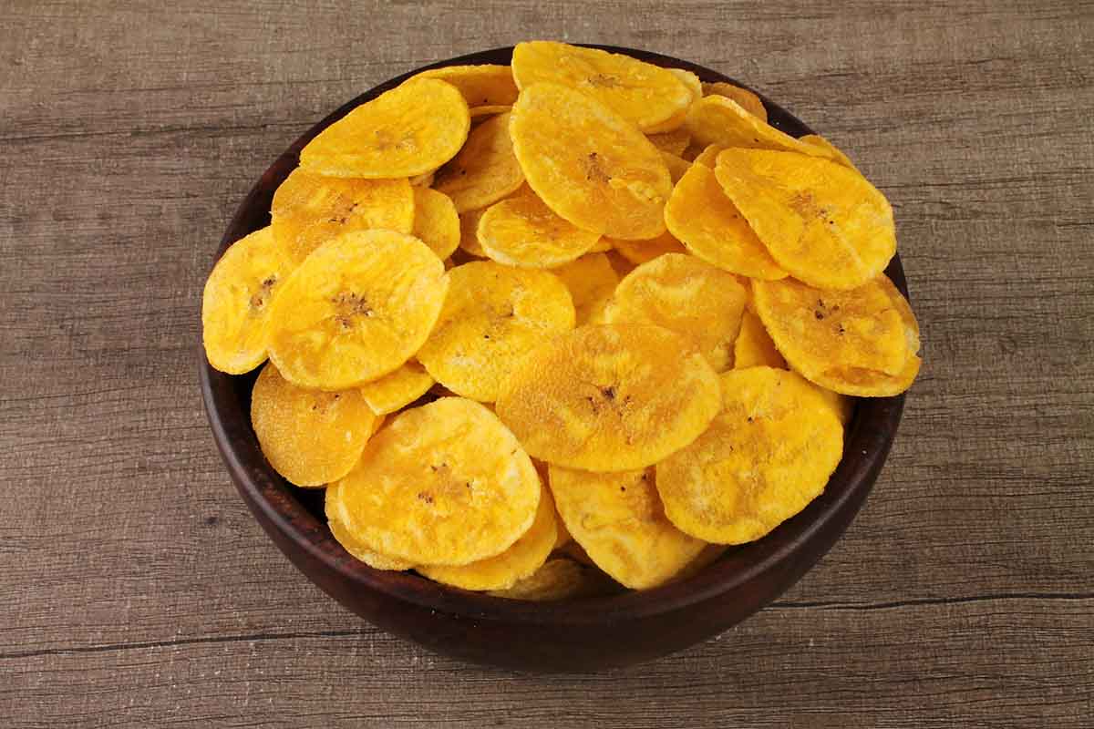 Extra Thin Salt Free Banana Chips Plain 200 Gm