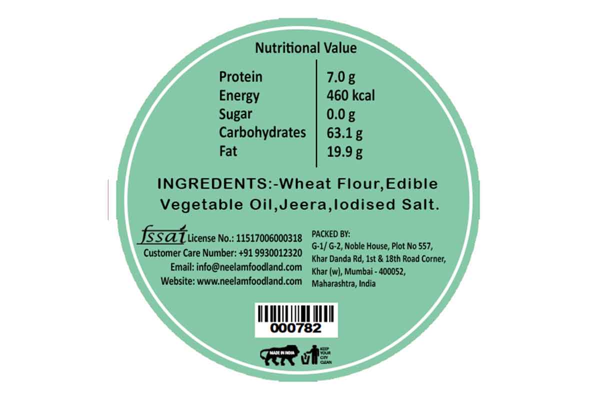 Jeera Bhakri 200 Gm