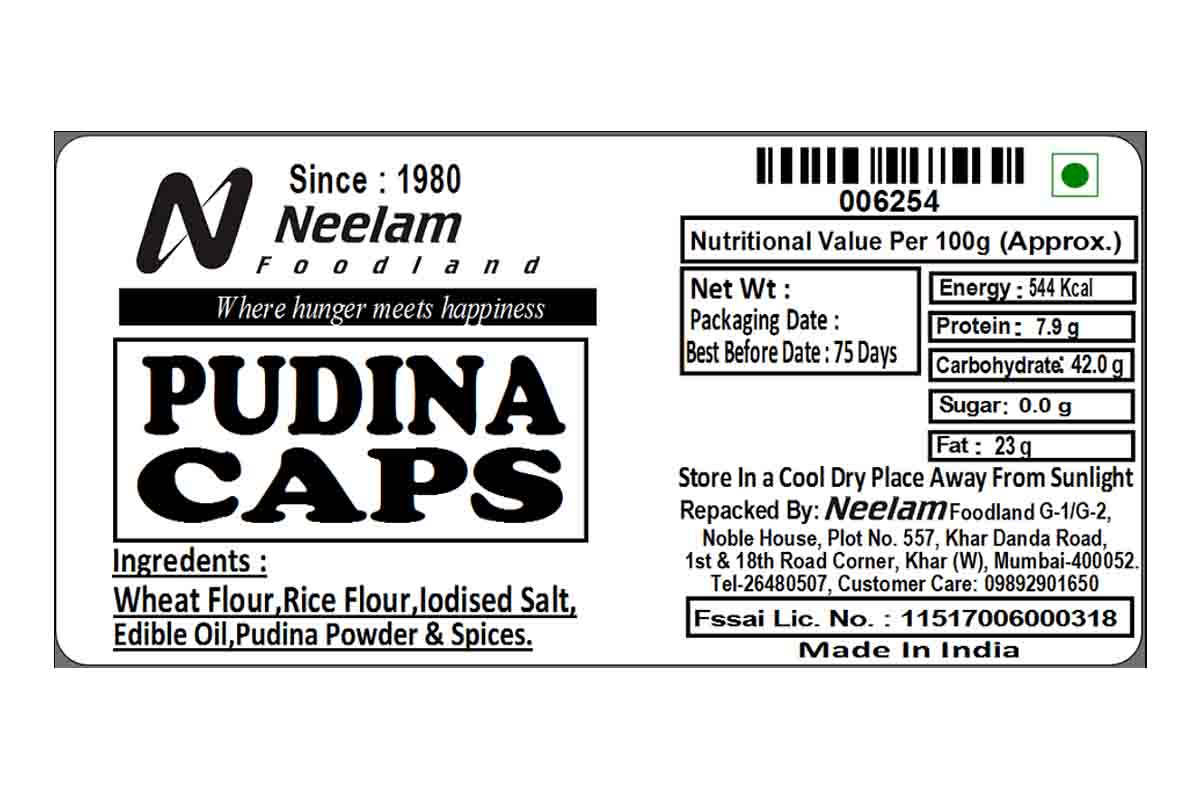 Pudina Cap 200 Gm