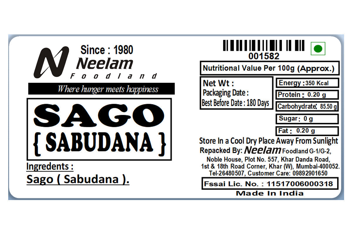Sago/Sabudana 500 Gm
