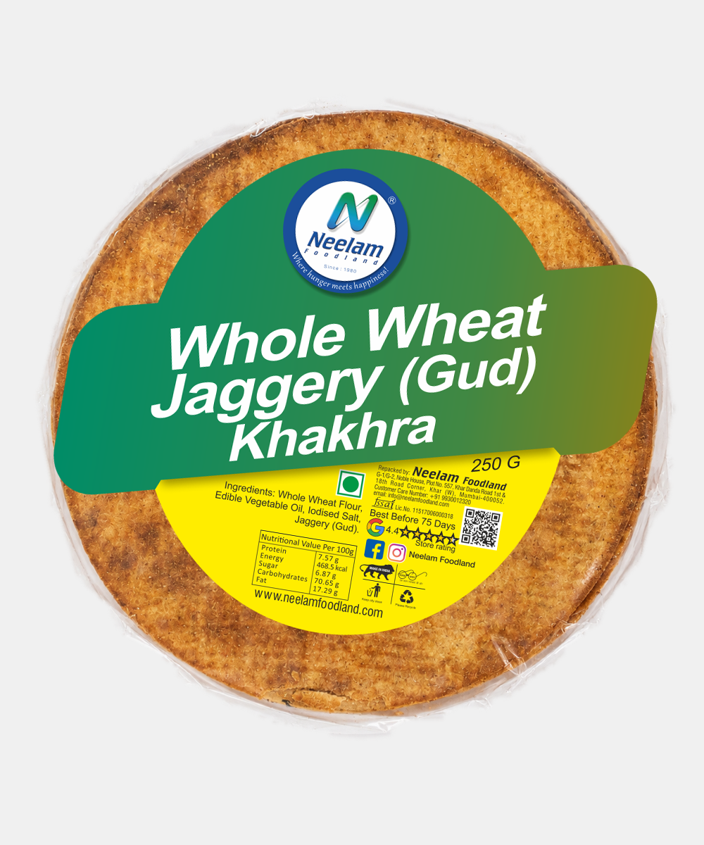 Whole Wheat Jaggery (gud) Khakhra 250 Gm