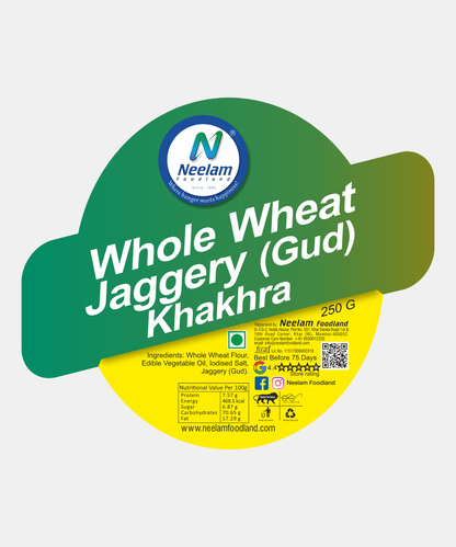 Whole Wheat Jaggery (gud) Khakhra 250 Gm