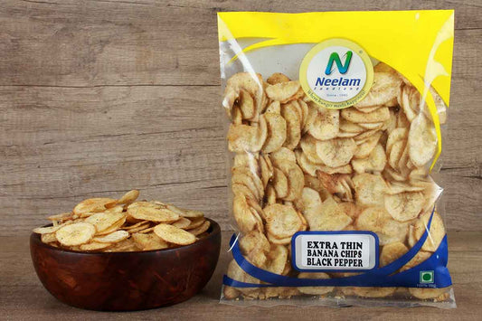 EXTRA THIN BANANA CHIPS BLACK PEPPER 200 GM