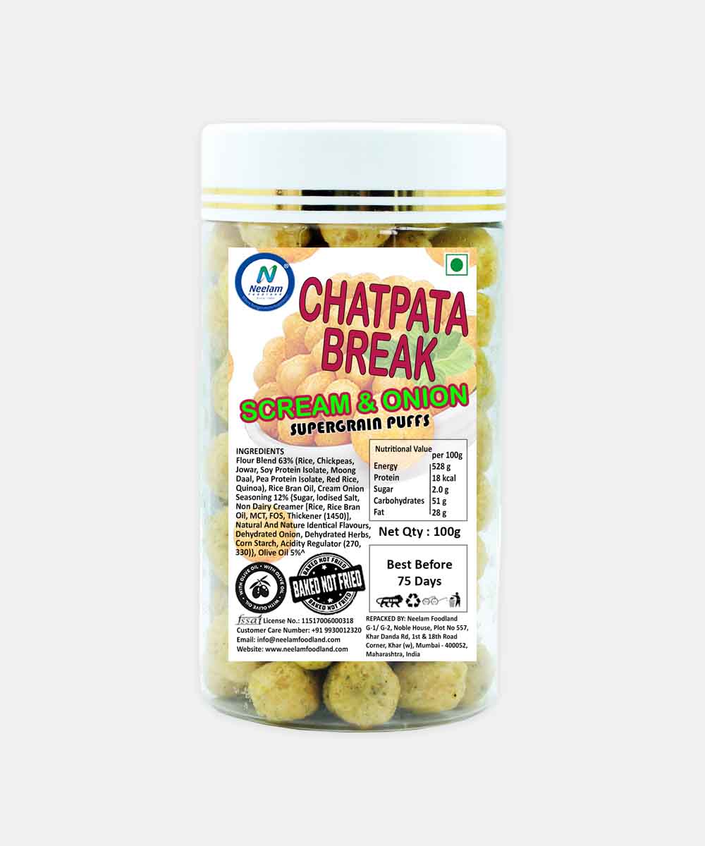 Chatpata Break Scream And Onion Supergrain Puffs 125 Gm