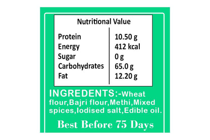 Whole Wheat Bajra Methi Khakhra Mobile 200 Gm