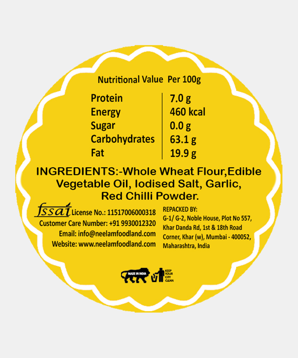 Garlic Biscuit Bhakri 200 Gm