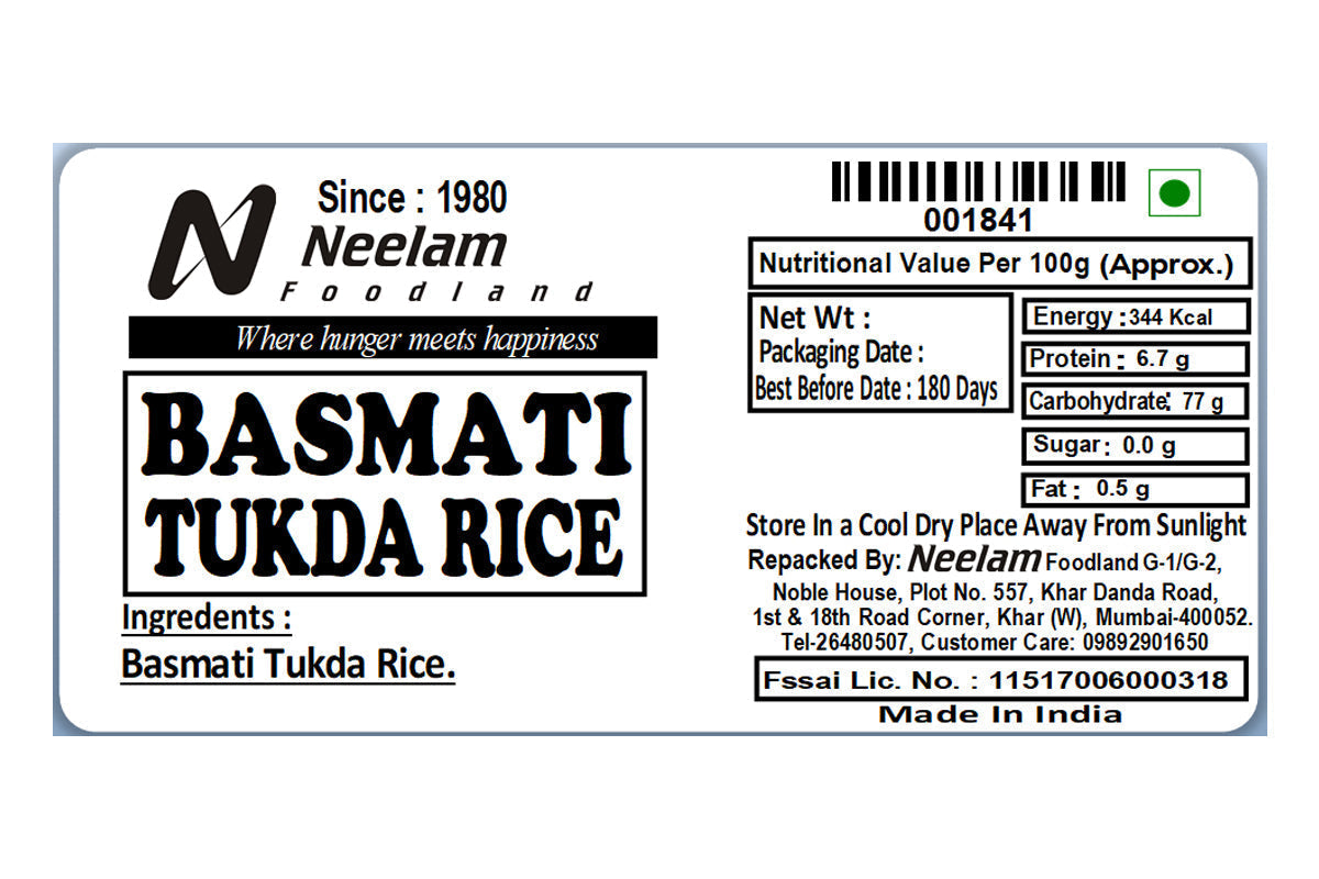 Basmati Tukda Rice 1 Kg