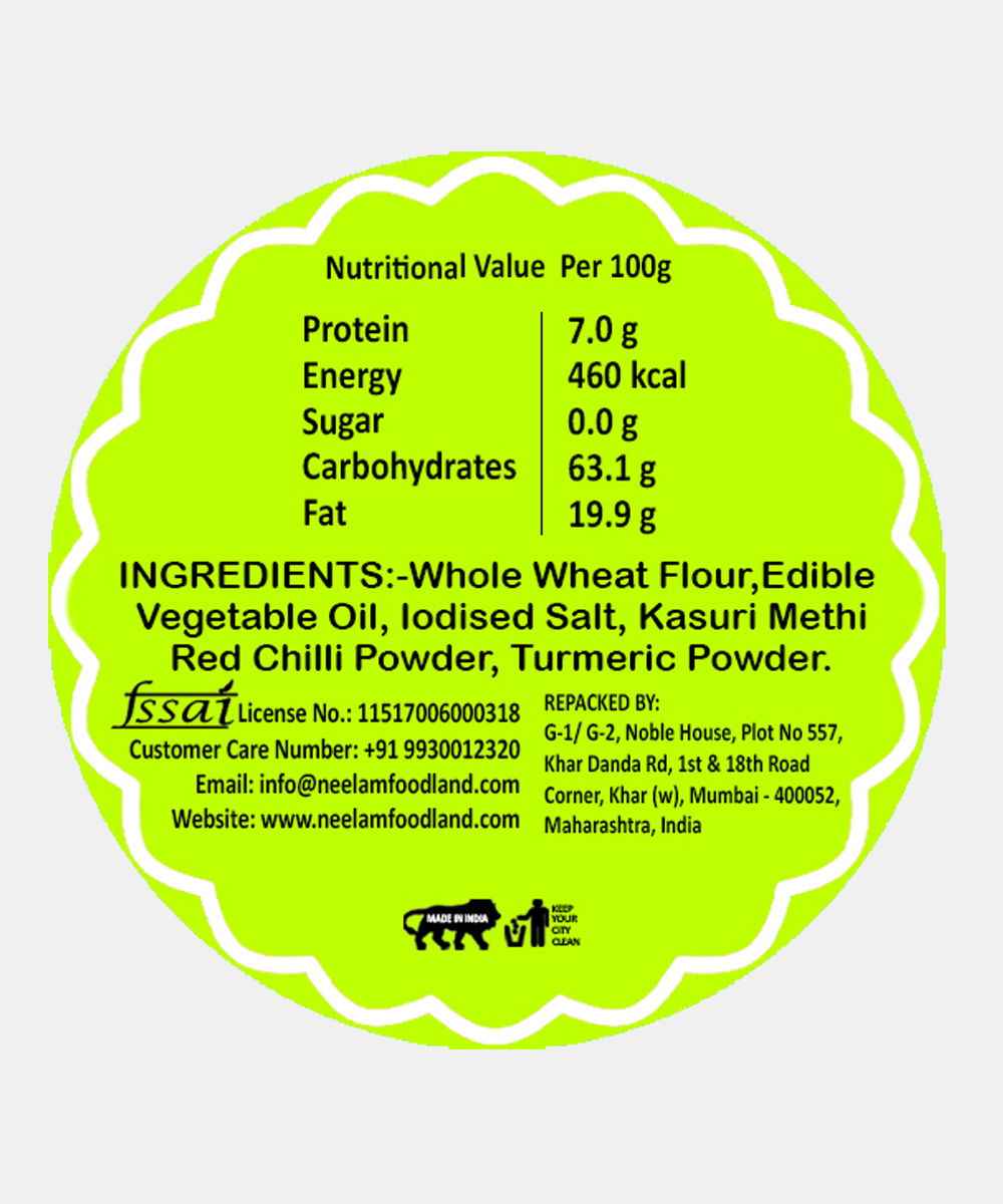 Methi Biscuit Bhakri 200 Gm