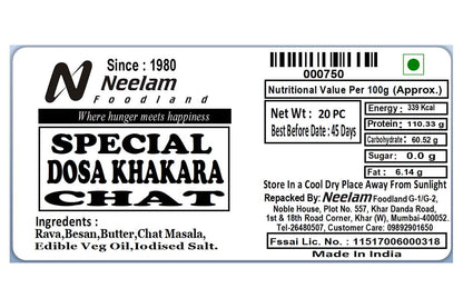 Dosa Khakhra Chat 20 Pc