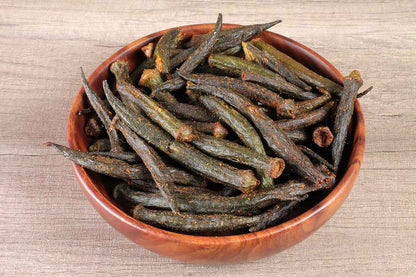 Vacuum Fried Masala Okra Chips 100 Gm