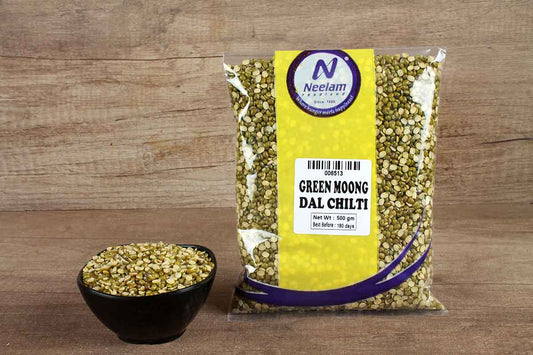 Green Moong Dal Spilit/Chilti Dall  500 Gm