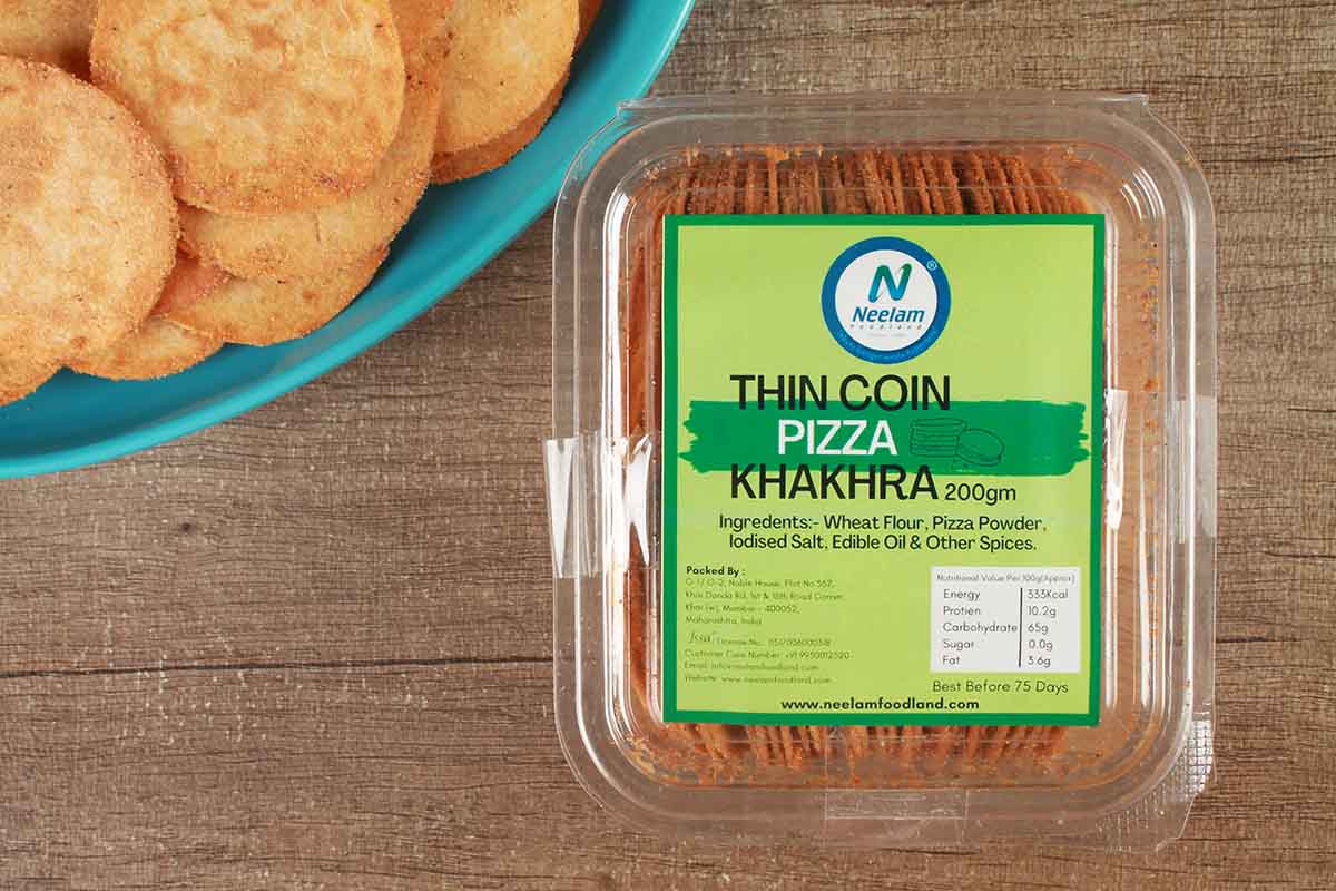 Thin Coin Pizza Khakhra 200 Gm