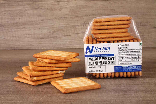 Whole Wheat Slim Pepper Crackers 130 Gm