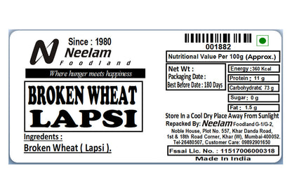 Wheat Broken Daliya/Thick Lapsi 500 Gm