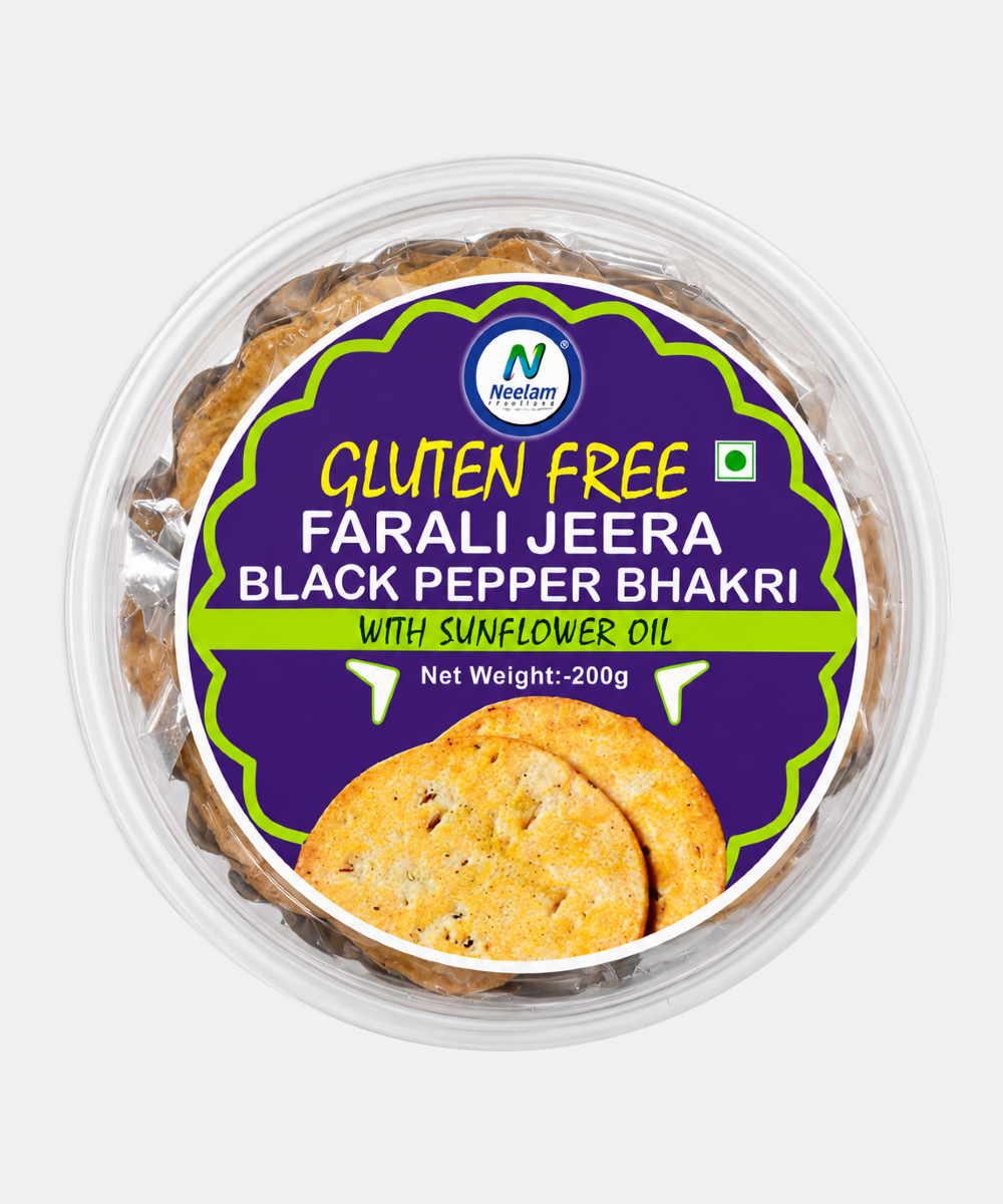 Gluten Free Farali Jeera Black Pepper Bhakhri 200 Gm