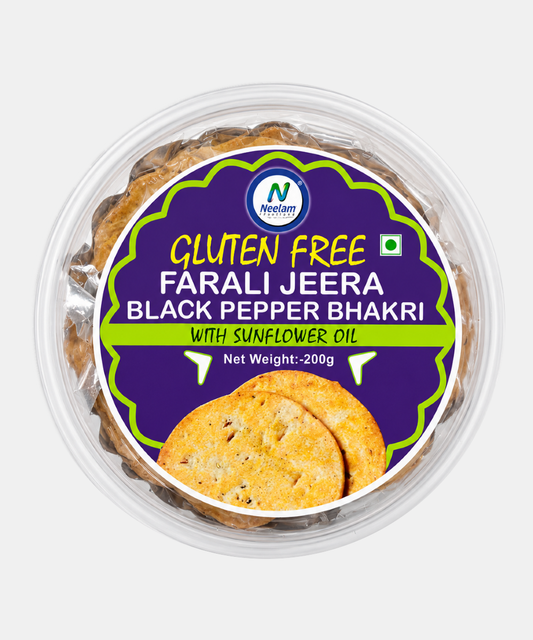 Gluten Free Farali Jeera Black Pepper Bhakhri 200 Gm