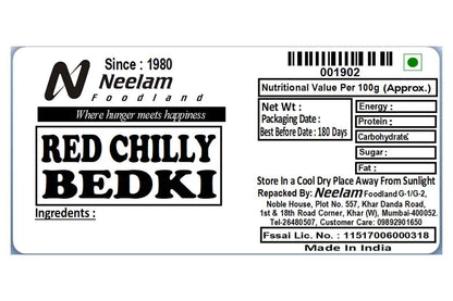 Whole Red Chilly Bedki Mirchi 100 Gm