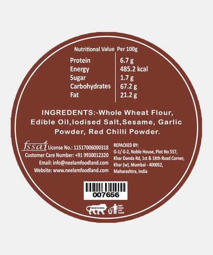 Roasted Garlic Bhakri 200 Gm