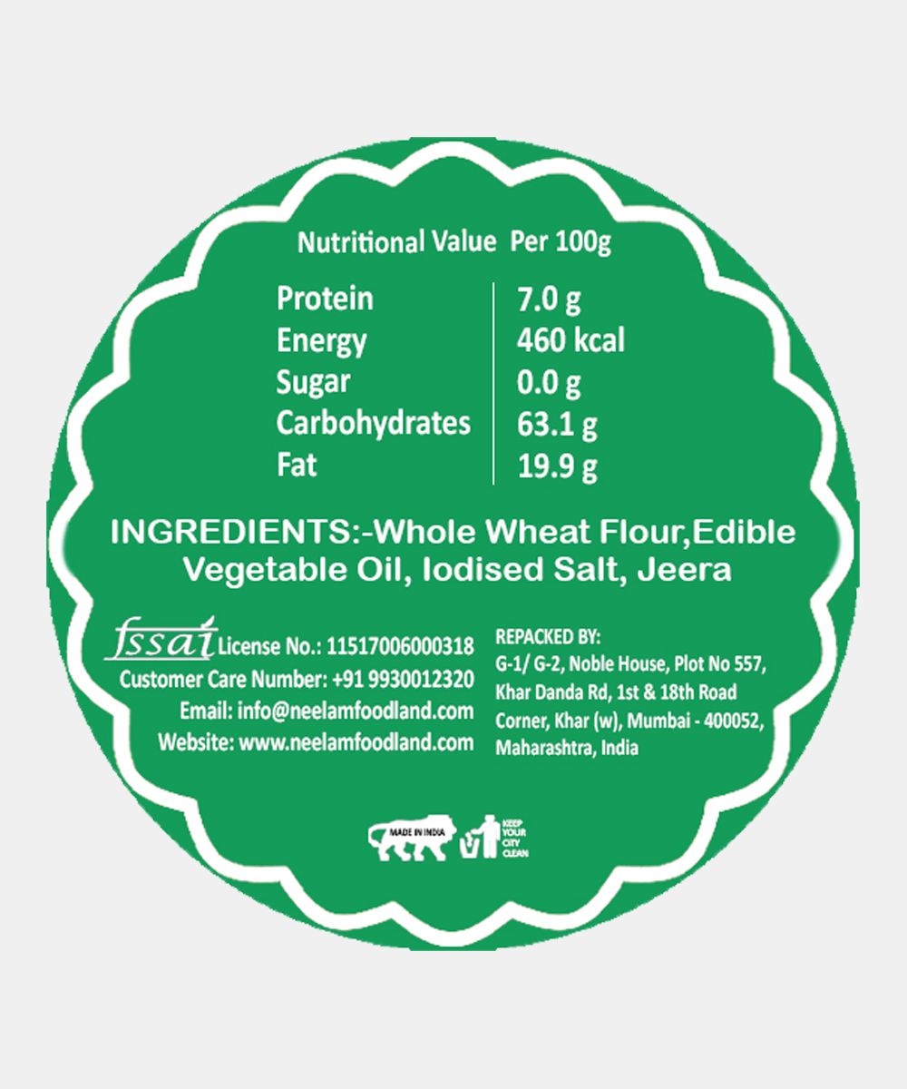 Jeera Biscuit Bhakri 200 Gm