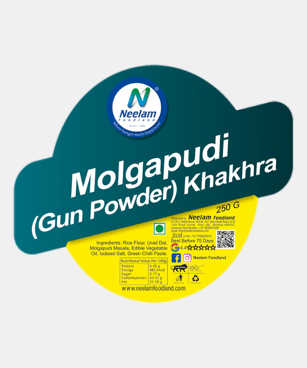 Molgapudi ( Gun Powder ) Khakhra 250 Gm