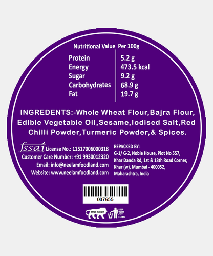 Roasted Bajra Bhakri 200 Gm