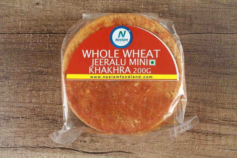 WHOLE WHEAT JEERALU KHAKHRA MINI 200 GM