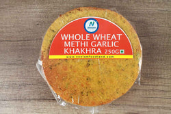 WHOLE WHEAT METHI GARLIC KHAKHRA 250 GM