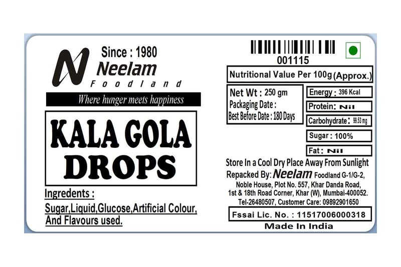 KALA GOLA DROPS 250