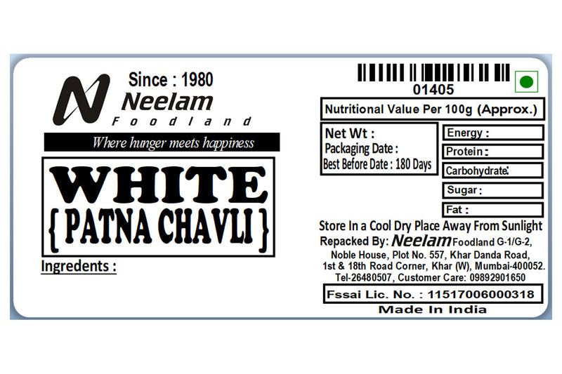 WHITE PATNA CHAVLI 500
